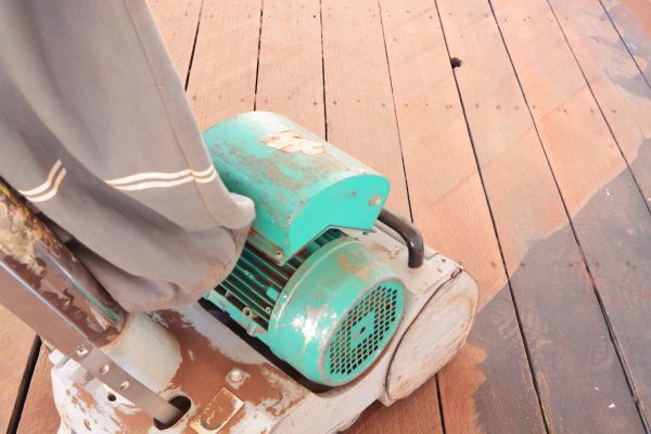 Cedar Deck Sanding in Gainesville